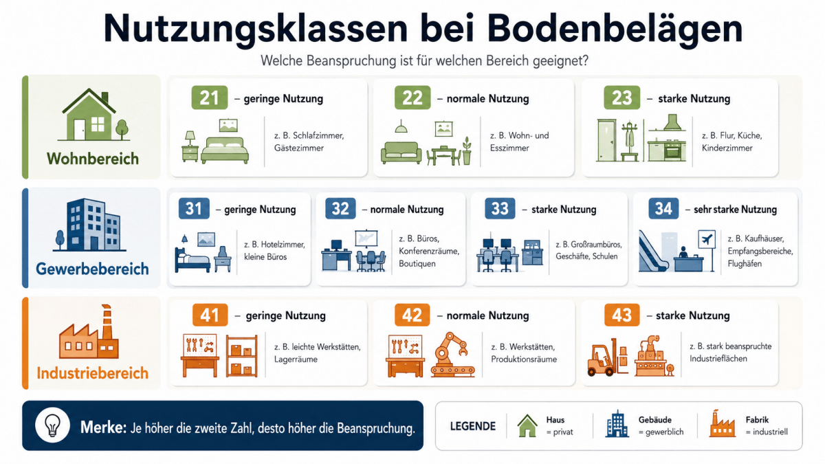 Nutzungsklassen erklärt: NK 21, 22, 23, 31, 32, 33, 41, 42, 43 