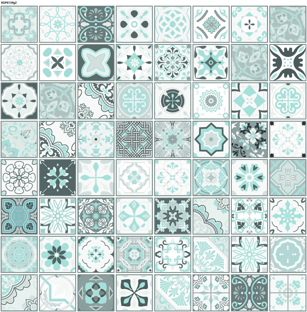 Wandfliesen Wandpaneele Mosaic Blue Vinyl Badsanierung