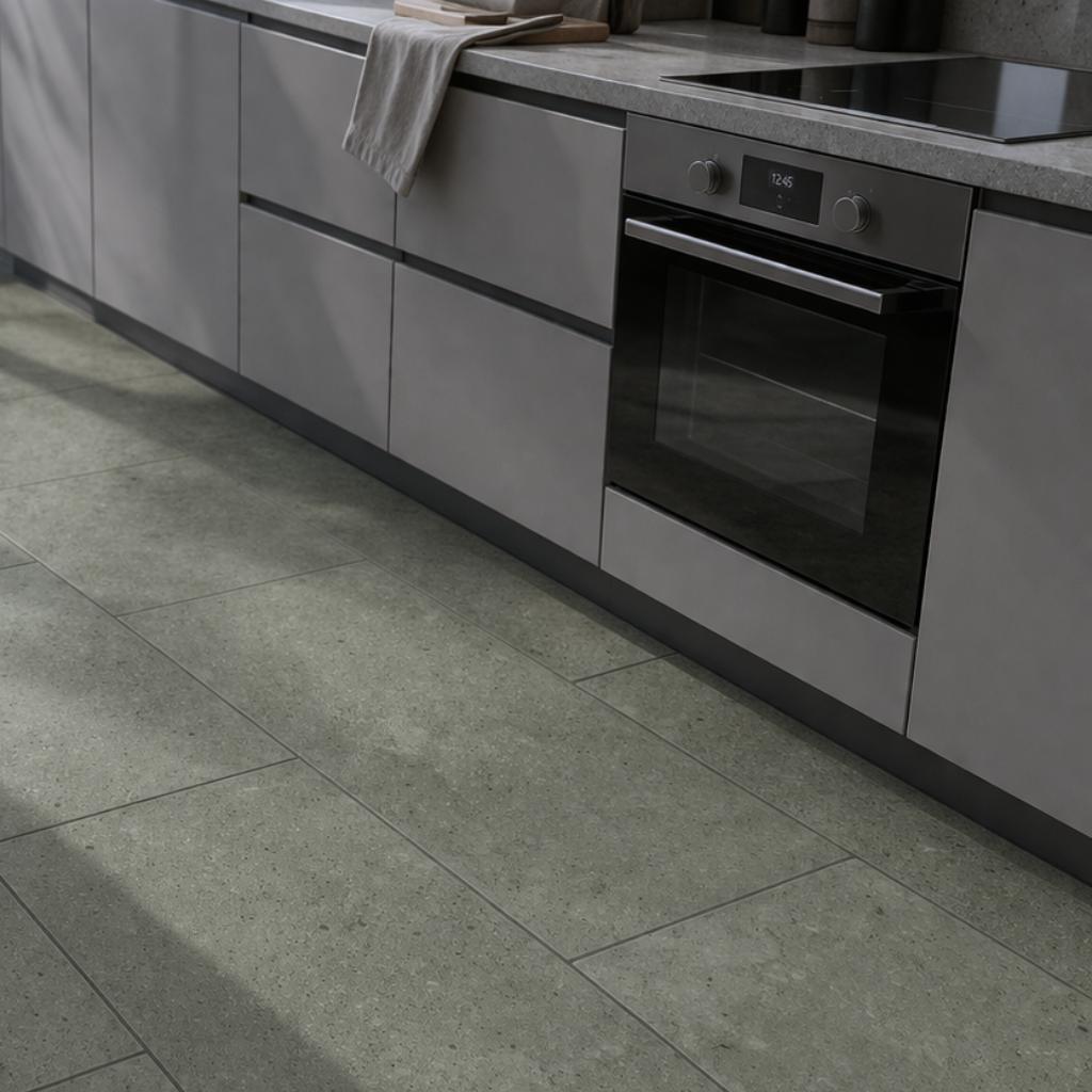 Bodencouture Brick Design Concrete Sand Klick Vinyl - Reud Bodenarena