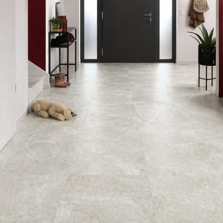 Bodencouture Brick Design Concrete white Klick Vinyl - Reud Bodenarena