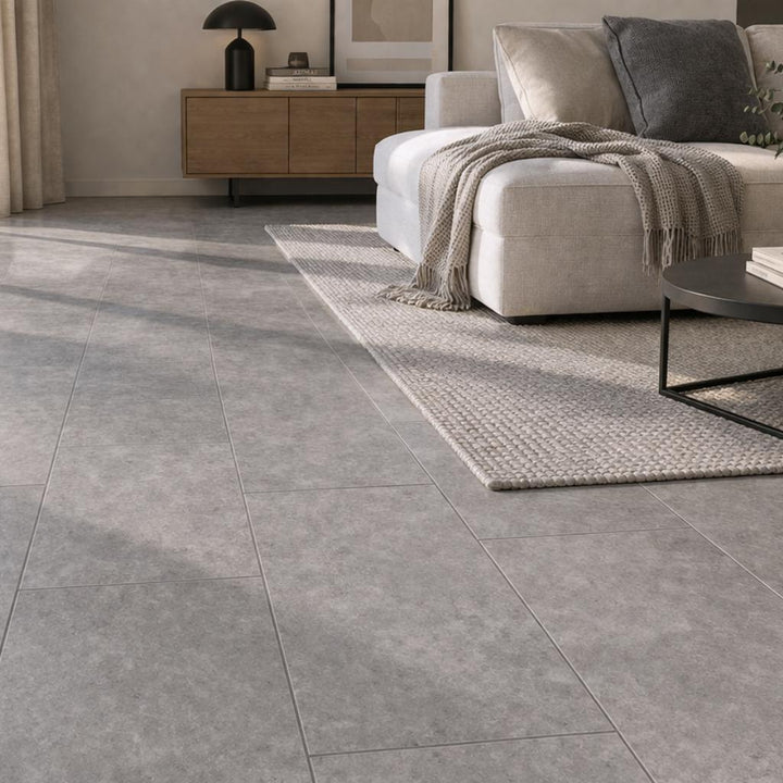 Bodencouture Brick Design Cement Dark grey Klick Vinyl - Reud Bodenarena