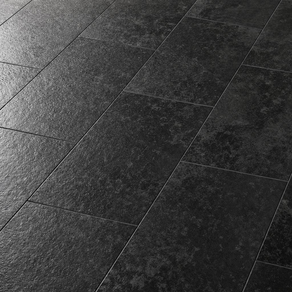Bodencouture Brick Design Slate Black Klick Vinyl - Reud Bodenarena