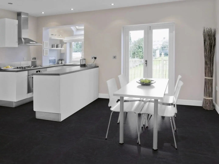 GreenLine Silent XL Stone Fliesenoptik Ölschiefer mit Trittschalldämmung Vinylboden