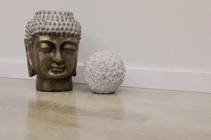 Vinyrock XL Gloss Fliesenoptik Hochglanz Abu Dhabi Botticino mit Trittschalldämmung Vinylboden