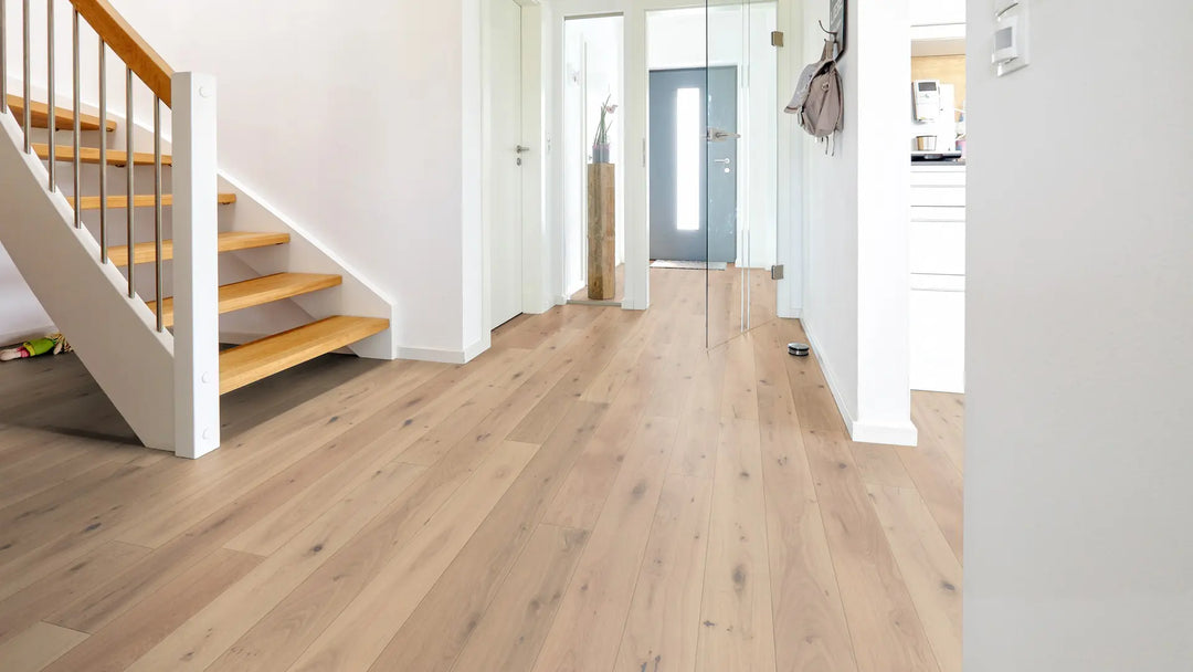 Aida Eiche rustikal gefast gebürstet weiss geölt Landhausdiele Fertigparkett Klick