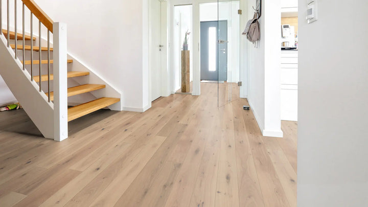 Aida Eiche rustikal gefast gebürstet weiss geölt Landhausdiele Fertigparkett Klick