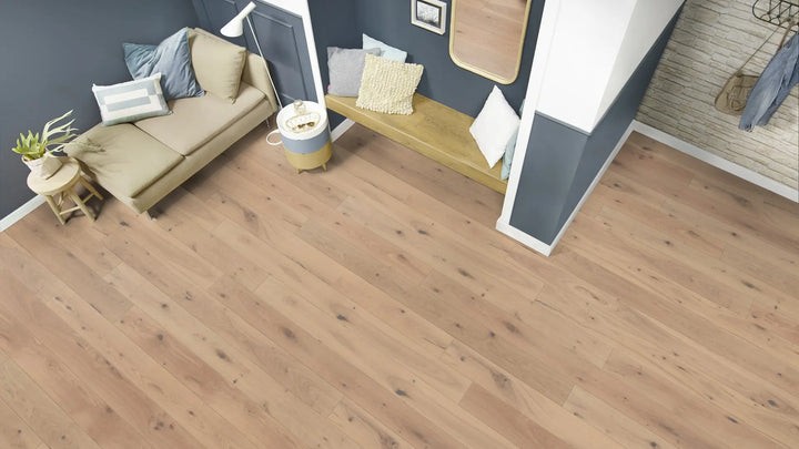 Aida Eiche rustikal gefast gebürstet weiss geölt Landhausdiele Fertigparkett Klick