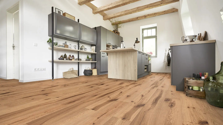 Antique Eiche Karat rustikal gebürstet Fertigparkett