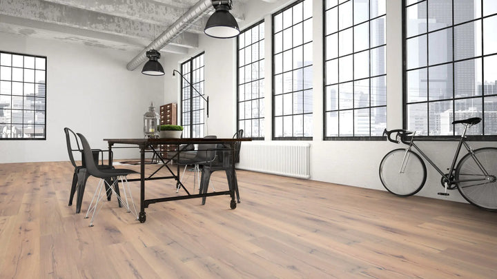 Eiche Limun rustikal gebürstet weiß geölt Fertigparkett