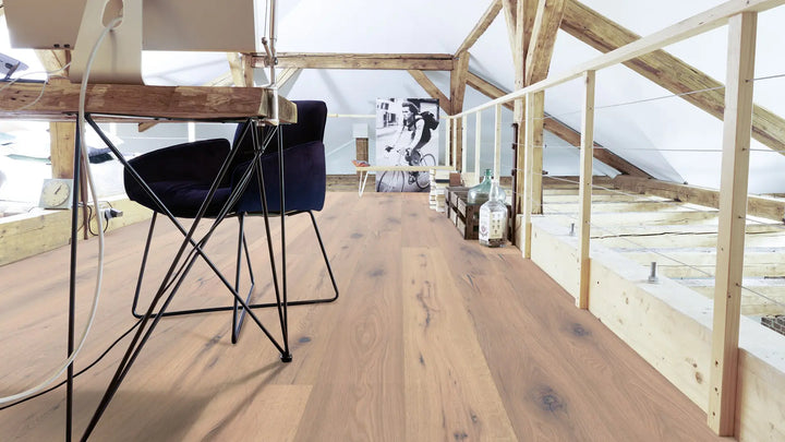 Eiche Limun rustikal gebürstet weiß geölt Fertigparkett