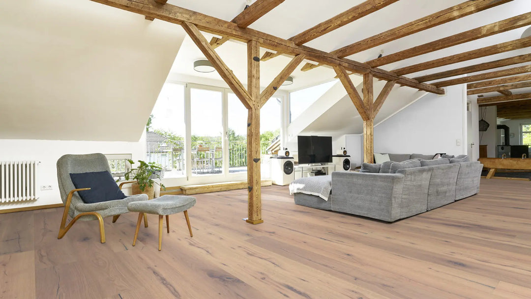 Eiche Limun rustikal gebürstet weiß geölt Fertigparkett