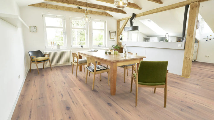 Eiche Limun rustikal gebürstet weiß geölt Fertigparkett