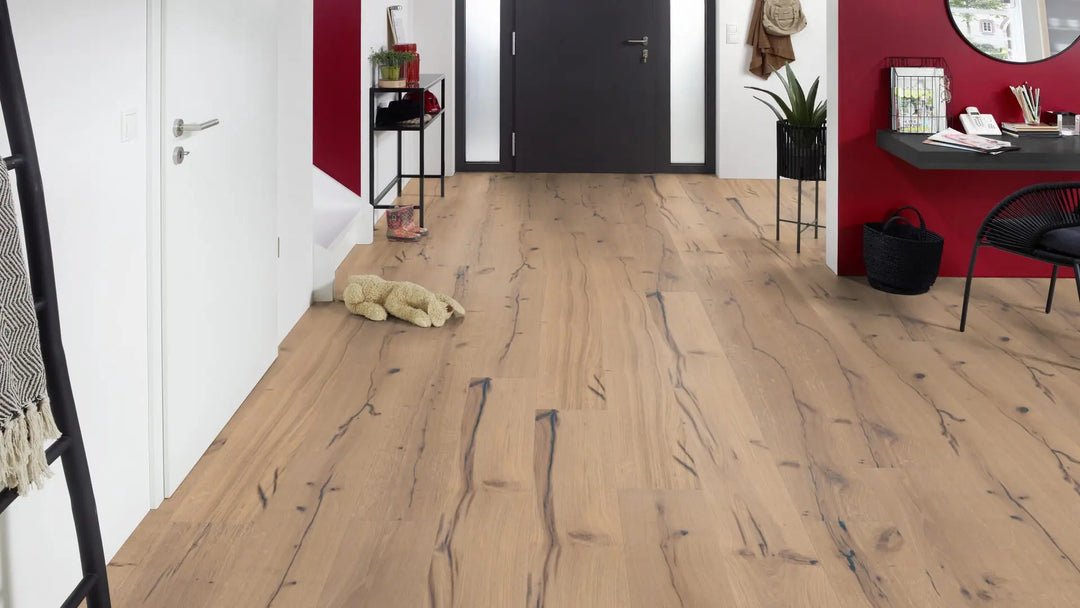 XXL Eiche Platon rustikal gefast gebürstet weiß geölt Landhausdiele Fertigparket