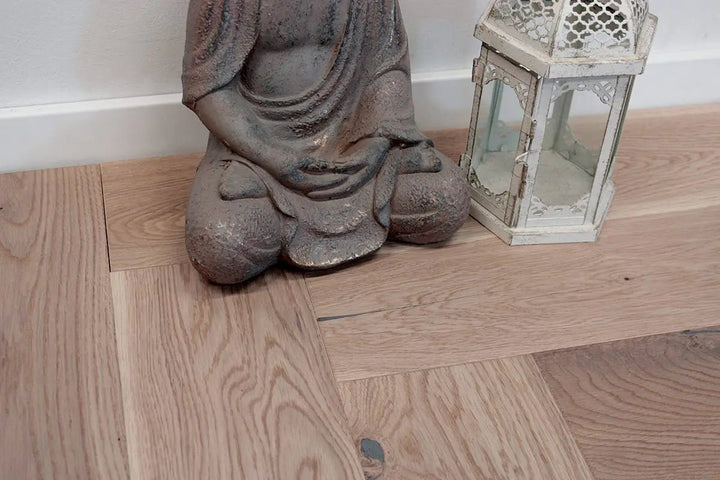 Klick Fertigparkett Collection Castle Eiche rustikal weiß geölt Fischgrät