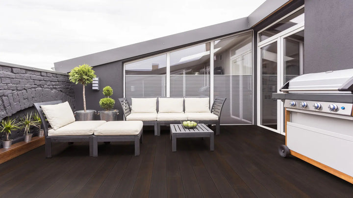 Bambus Holz Farbe Basralocus braun Holzdiele Terrassendielen