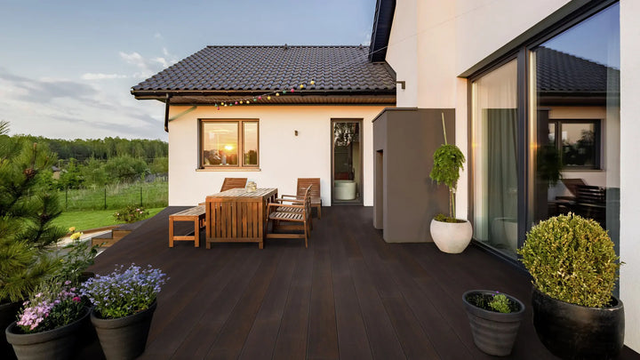 Bambus Holz Farbe Basralocus braun Holzdiele Terrassendielen