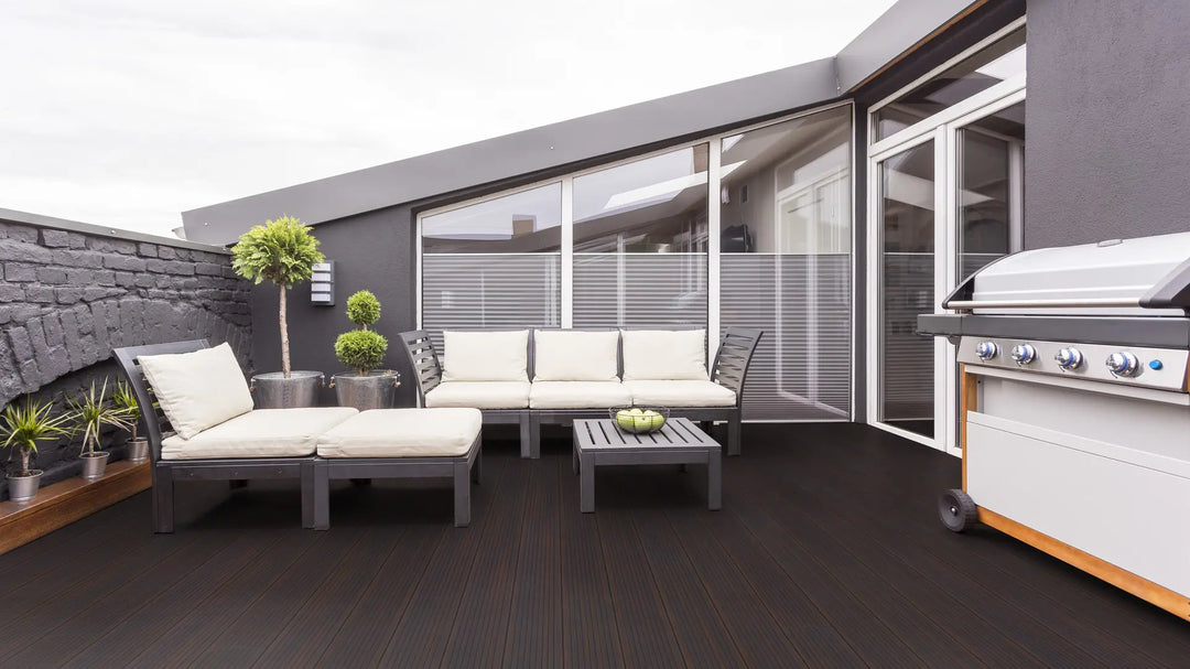 Bambus Holz Farbe Basralocus braun Holzdiele Terrassendielen