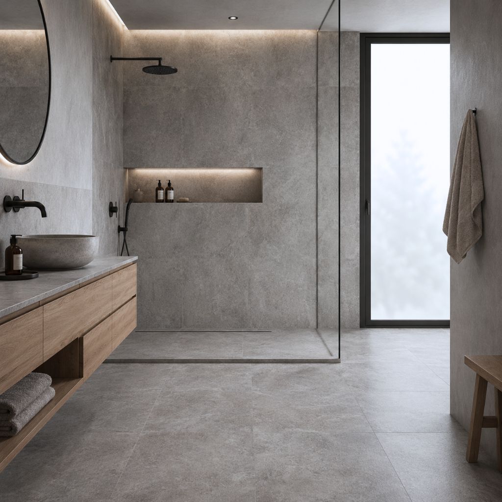Brick Design Vinylboden zum Verkleben Sheets Slate Stone Bad - Reud Bodenarena