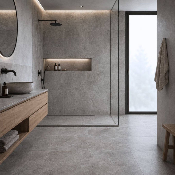 Brick Design Vinylboden zum Verkleben Sheets Slate Stone Bad - Reud Bodenarena