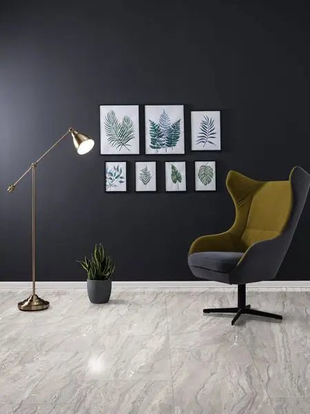 CHECK One Kapellen Marmor Hochglanz-Fliese XL Trittschalldämmung Vinylboden