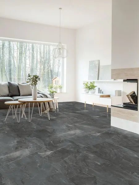 CHECK One Levin Marmor Hochglanz-Fliese XL mit Trittschalldämmung Vinylboden