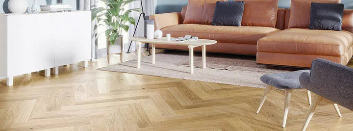 Klick Fertigparkett Collection Castle Eiche natur geölt rustikal Fischgrat