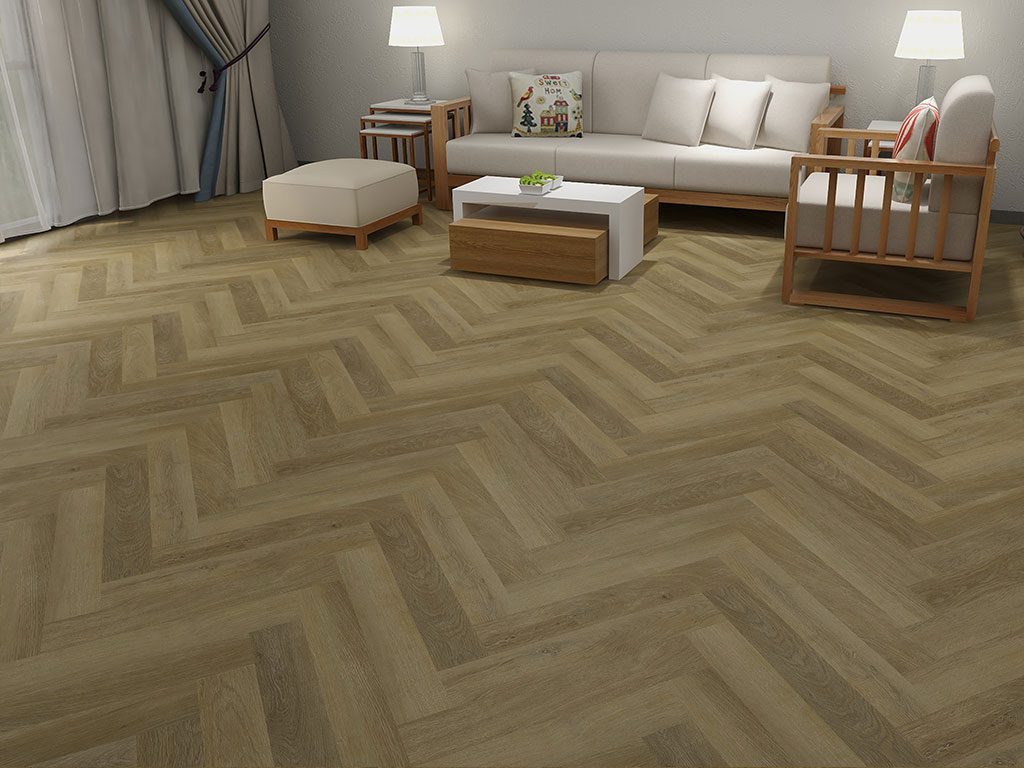 Check One Premium Herringbone 2074H Prenzlau Eiche inkl. Trittschalldämmung Vinylboden - Reud Bodenarena