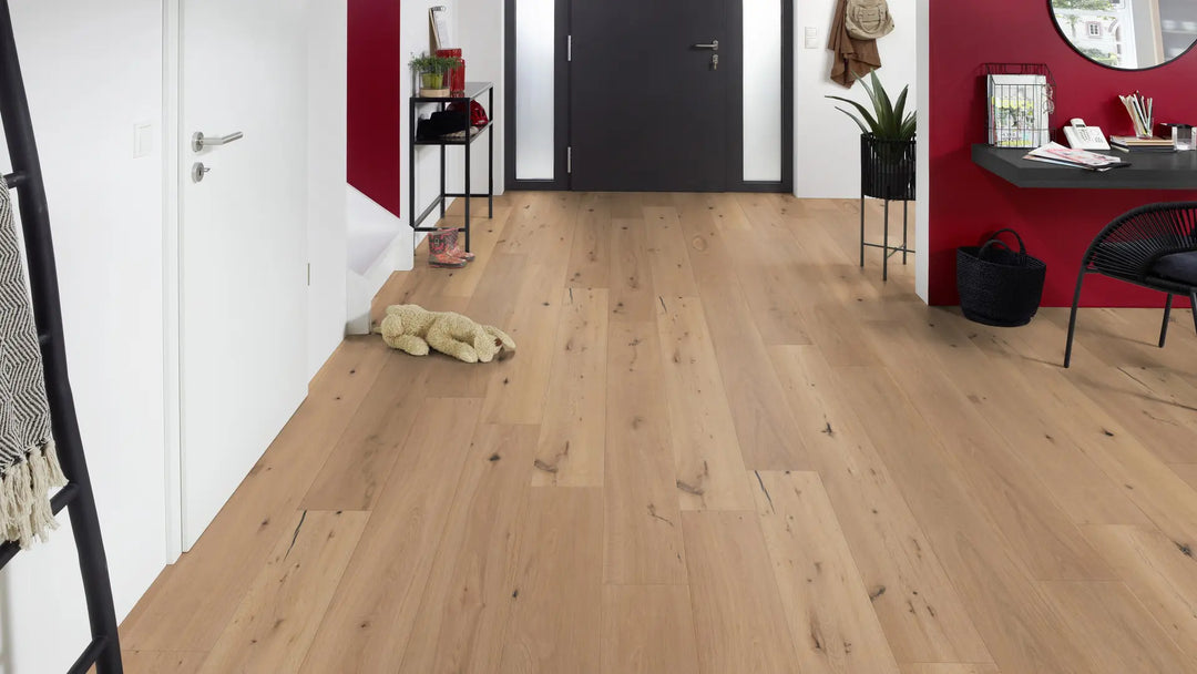 Classic Collection Brida Eiche rustikal gefast gebürstet transparent geölt Landhausdiele Fertigparkett