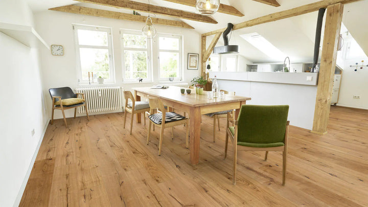 Kelsos Eiche XXL rustikal gefast handgehobelt Fertigparkett