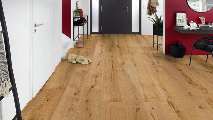 Kelsos Eiche XXL rustikal gefast handgehobelt Fertigparkett