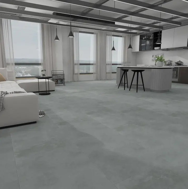 Klick Vinylboden Fliese XXL grey Concrete mit Trittschall