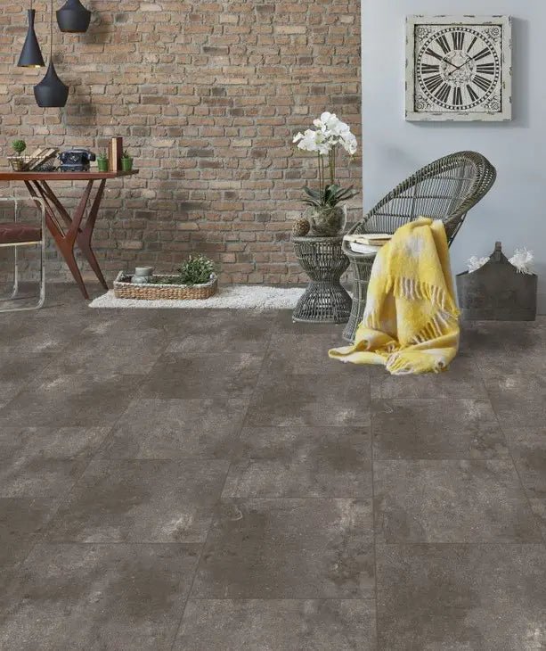 Decoflooring Fliese XL Montreal Beton grau Vinylboden Klick