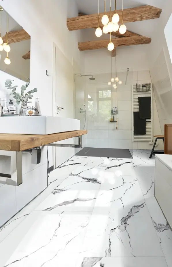 Decoflooring Klick Vinylboden Marble White