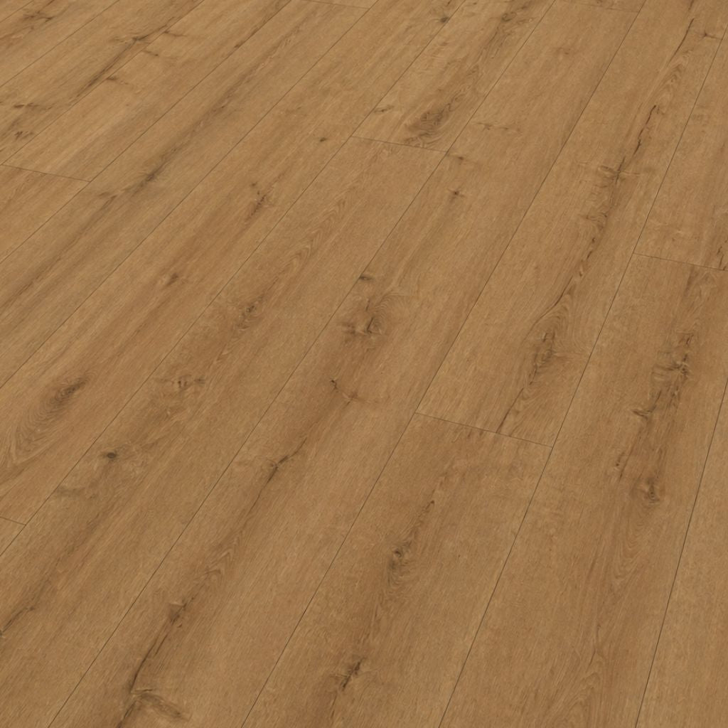 Decoflooring Eiche Castell Landhausdiele integrierter Trittschalldämmung Vinylboden Klick Reud Bodenarena Verlegung