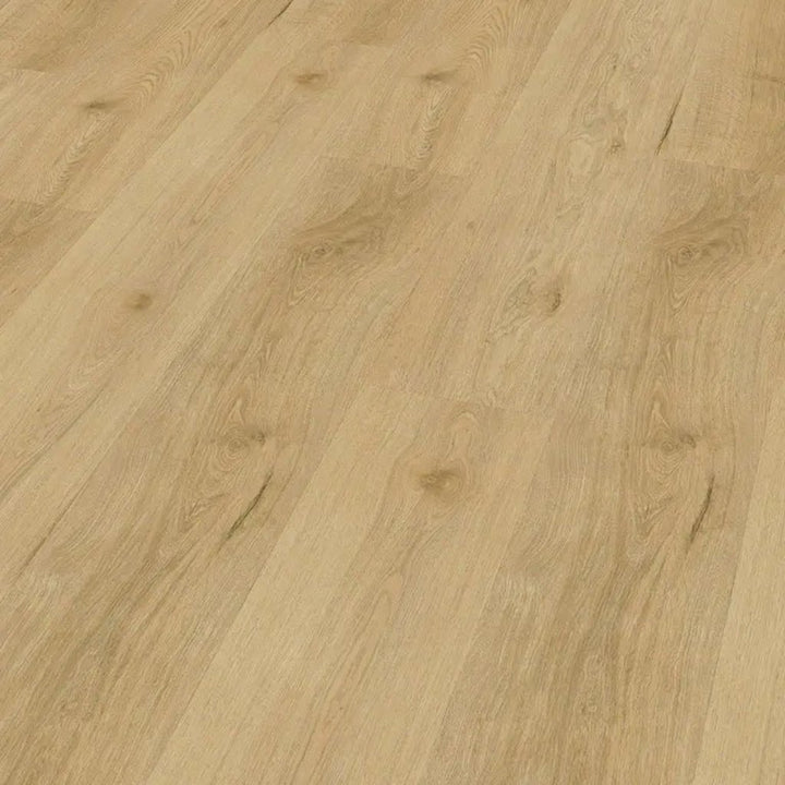 Decoflooring Eiche Normandie Glue 2.5 Klebevinylboden Landhausdiele Detailansicht - natürliche Holzmaserung, Äste, charakteristische Eiche-Struktur - Reud