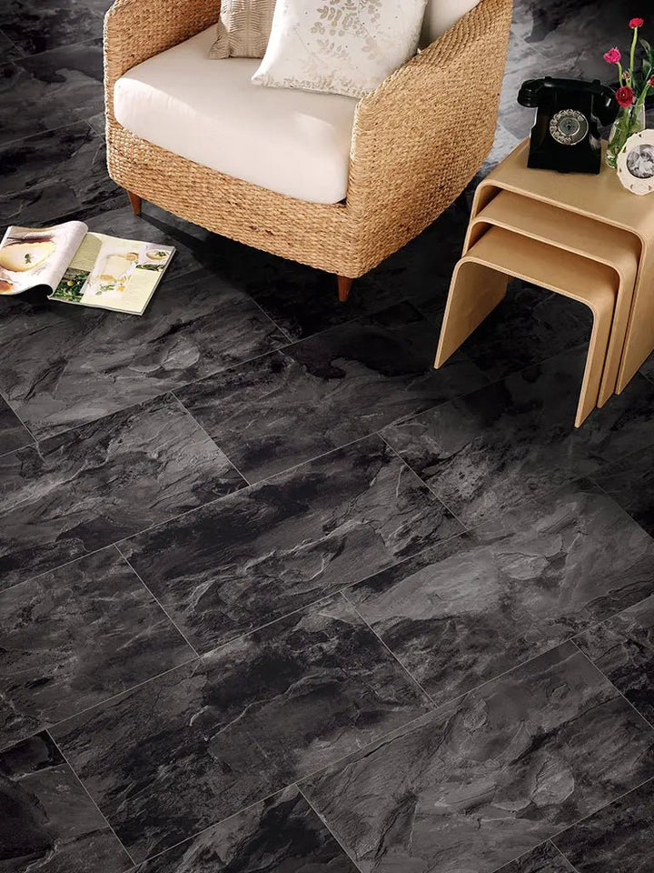 CHECK green Lüre Schiefer Fliese Designboden