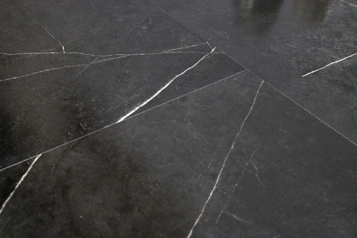 Vinyrock XL Gloss Fliesenoptik Hochglanz Dubai Botticino Dark mit Trittschalldämmung Vinylboden