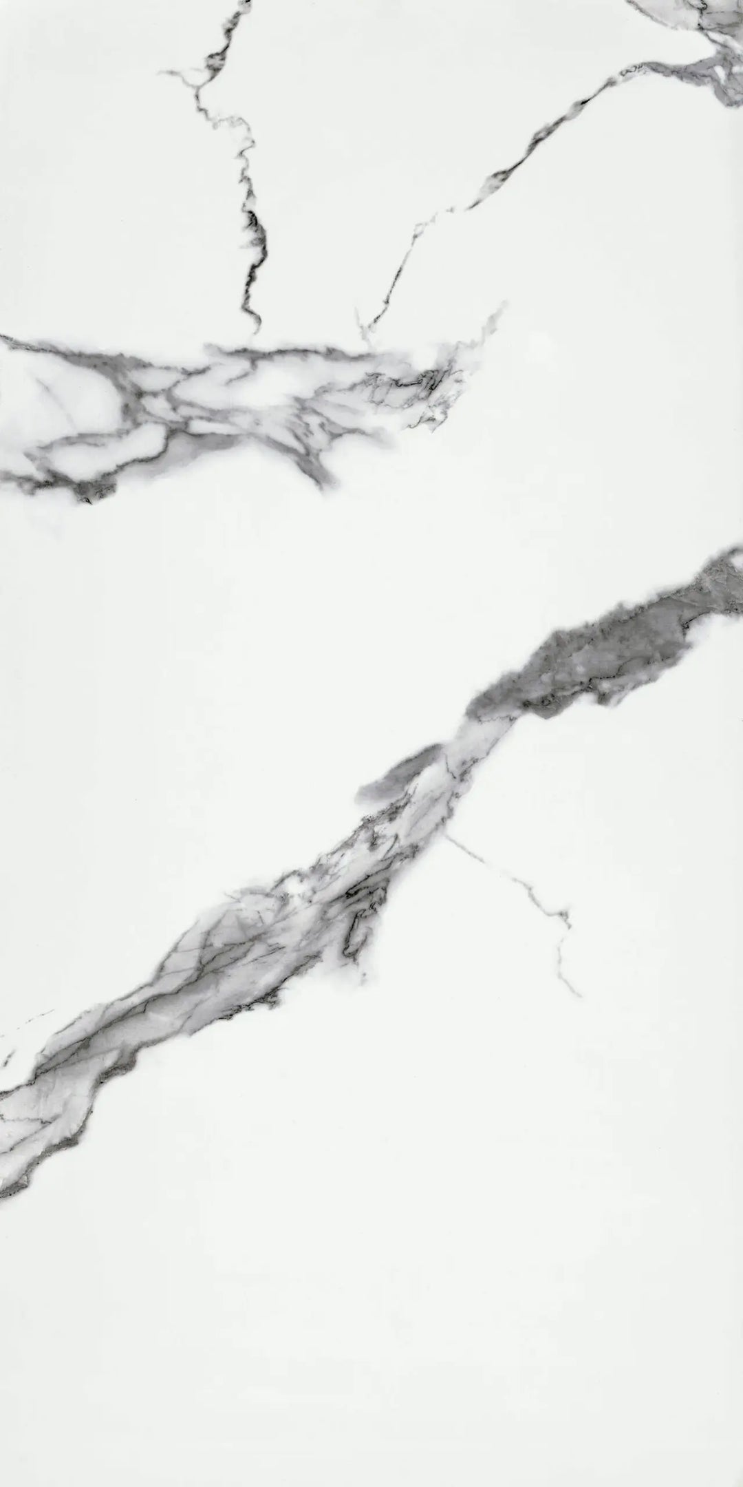 Gloss Fliesenoptik Hochglanz Marmor weiß + Trittschall Vinylboden