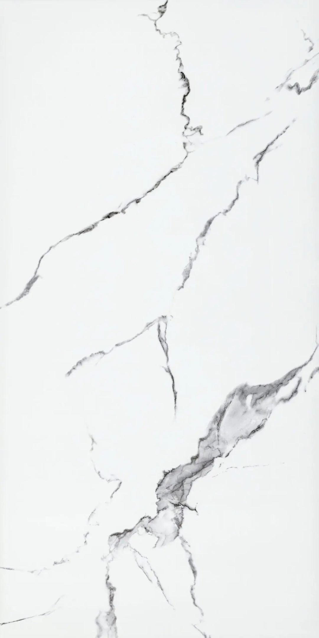 Gloss Fliesenoptik Hochglanz Marmor weiß + Trittschall Vinylboden