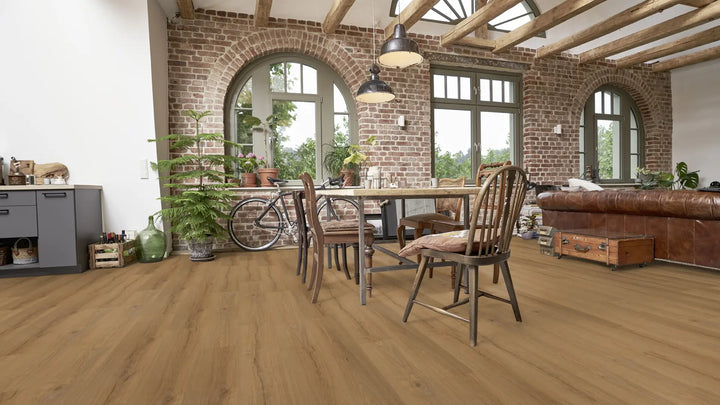 EcoPur Eiche Flower SPC mit integrierte Trittschalldämmung Vinylboden Click