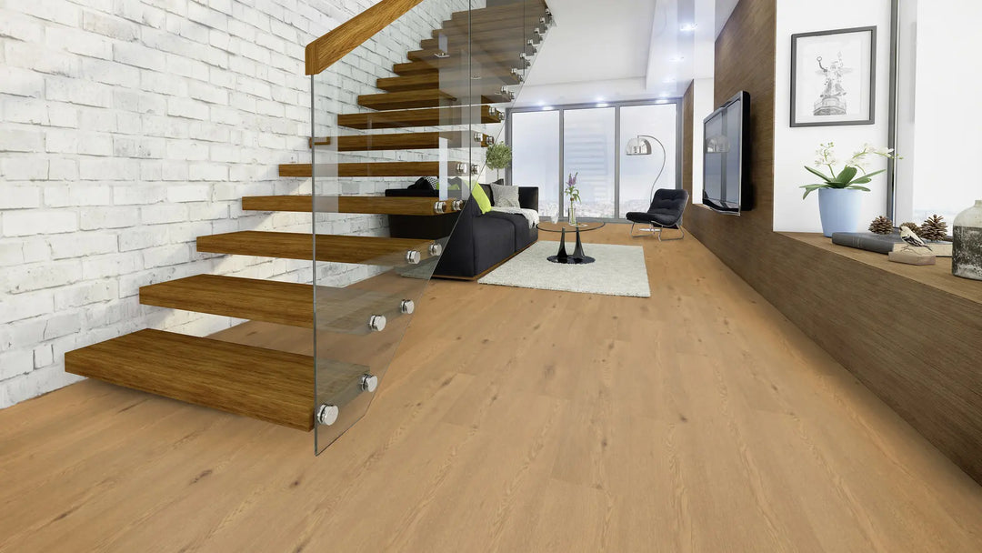 EcoPur Eiche Luna SPC mit integrierte Trittschalldämmung Vinylboden Click