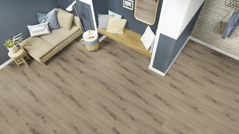 EcoPur Eiche Night SPC mit integrierte Trittschalldämmung Vinylboden Click