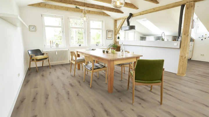 EcoPur Eiche Night SPC mit integrierte Trittschalldämmung Vinylboden Click