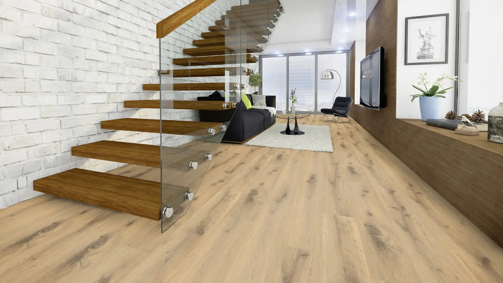 EcoPur Eiche Rain SPC mit integrierte Trittschalldämmung Vinylboden Click