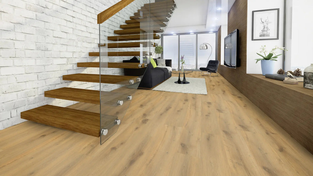 EcoPur Eiche Twister SPC mit integrierte Trittschalldämmung Vinylboden Click