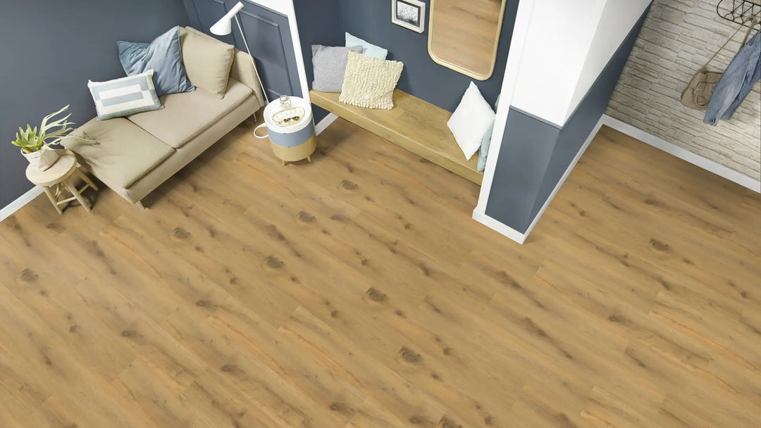 EcoPur Eiche Twister SPC mit integrierte Trittschalldämmung Vinylboden Click