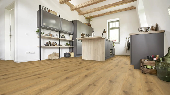 EcoPur Eiche Twister SPC mit integrierte Trittschalldämmung Vinylboden Click