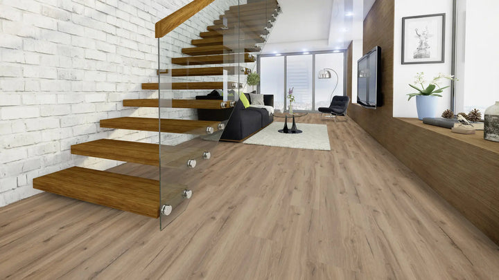 Eiche Kang Eiche Naturbraun SPC mit integrierte Trittschalldämmung Vinylboden Click