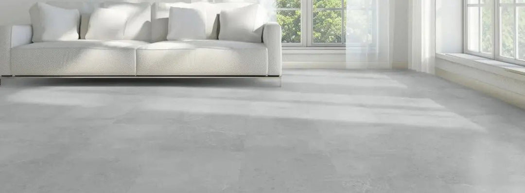 Fliese Graz Betonoptik mit Trittschalldämmung Vinylboden Klick