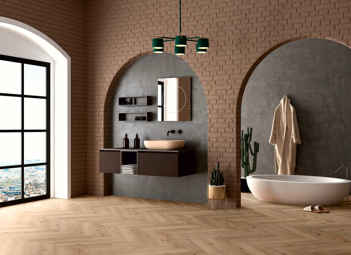 GreenLine Ginger Herringbone mit integrierter Trittschalldämmung Vinylboden Klick